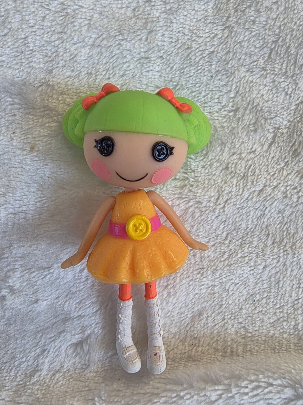 Mini Lalaloopsy 3" Doll Figure - Dyna Might Green Hair Superhero (Loose)